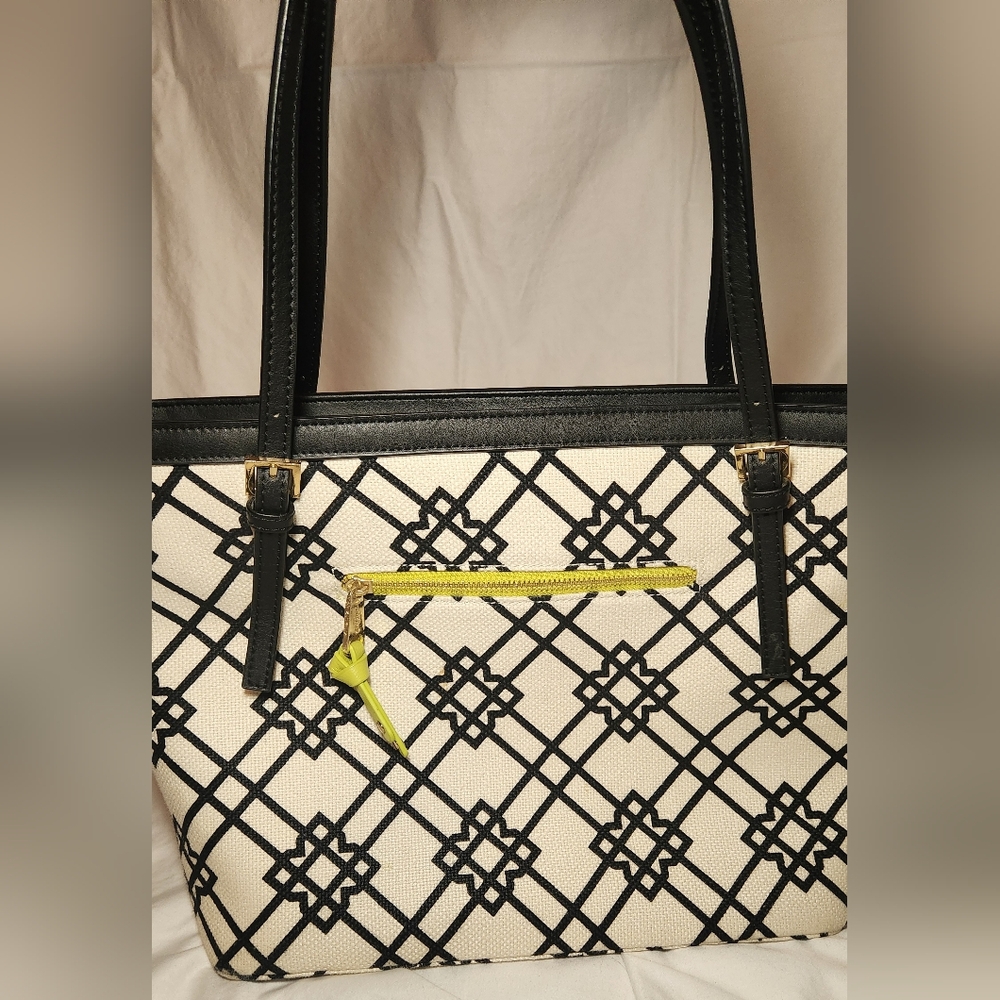 Spartina 449 Ivory/Navy/Lime‎ Tote - Picture 4 of 9
